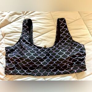 Torrid Wireless Scoop Bikini Top mermaid scales
